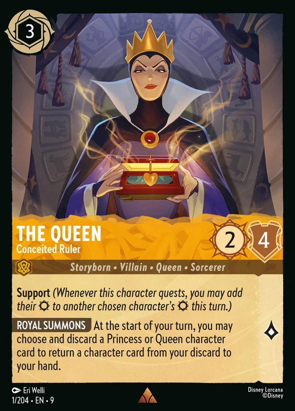 The Queen - Conceited Ruler — Disney Lorcana Character card from Fabled