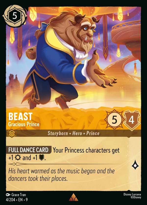 Beast - Gracious Prince — Disney Lorcana Character card from Fabled