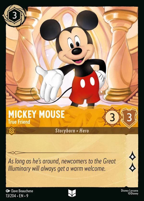 Mickey Mouse - True Friend — Disney Lorcana Character card from Fabled