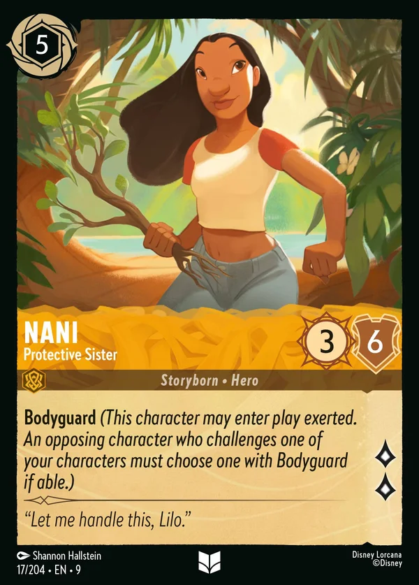 Nani - Protective Sister — Disney Lorcana Character card from Fabled