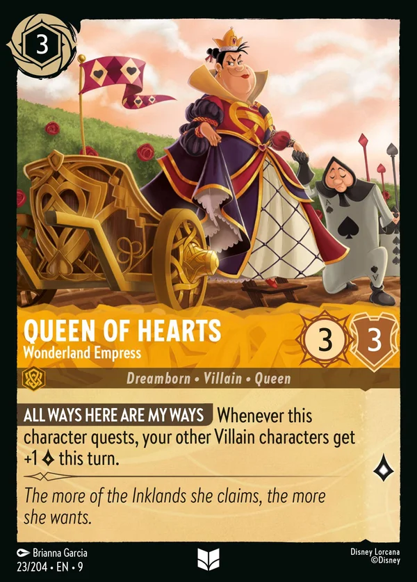 Queen of Hearts - Wonderland Empress — Disney Lorcana Character card from Fabled