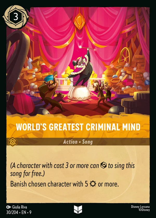 World's Greatest Criminal Mind — Disney Lorcana Action card from Fabled