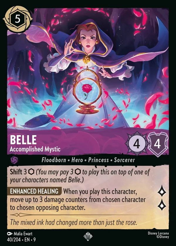 Belle - Accomplished Mystic — Disney Lorcana Character card from Fabled