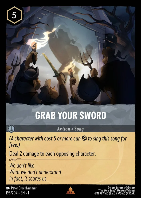 Grab Your Sword — Disney Lorcana Action card from The First Chapter