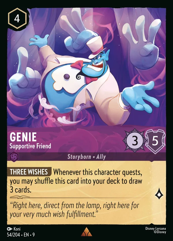 Genie - Supportive Friend — Disney Lorcana Character card from Fabled