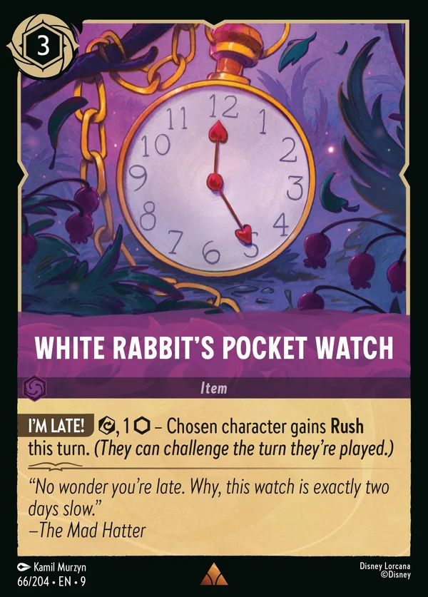 White Rabbit's Pocket Watch — Disney Lorcana Item card from Fabled