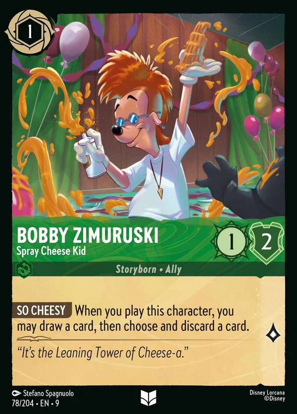 Bobby Zimuruski - Spray Cheese Kid — Disney Lorcana Character card from Fabled