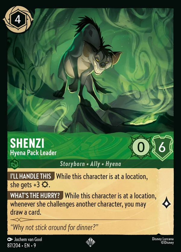 Shenzi - Hyena Pack Leader — Disney Lorcana Character card from Fabled