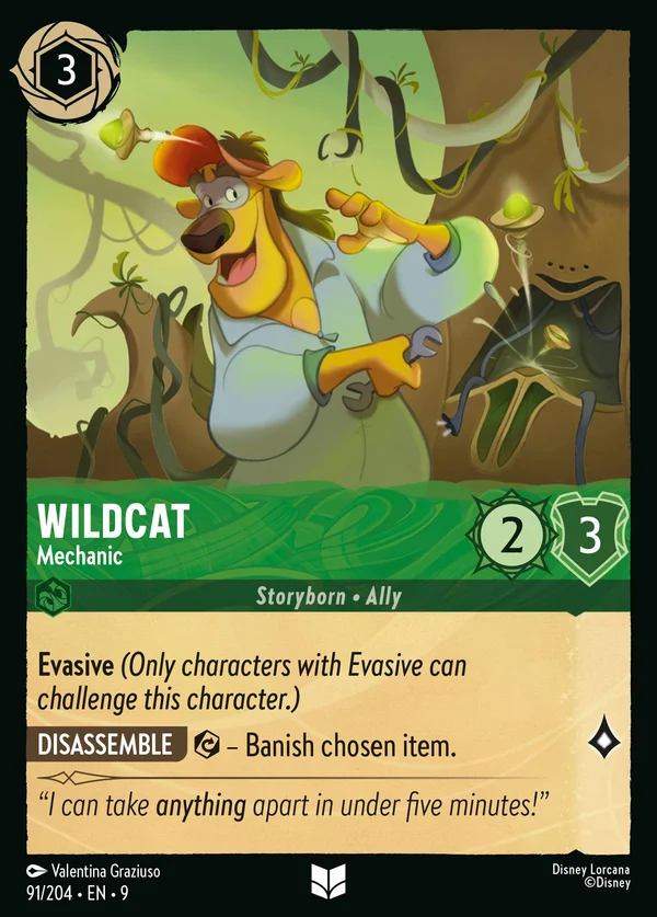 Wildcat - Mechanic — Disney Lorcana Character card from Fabled