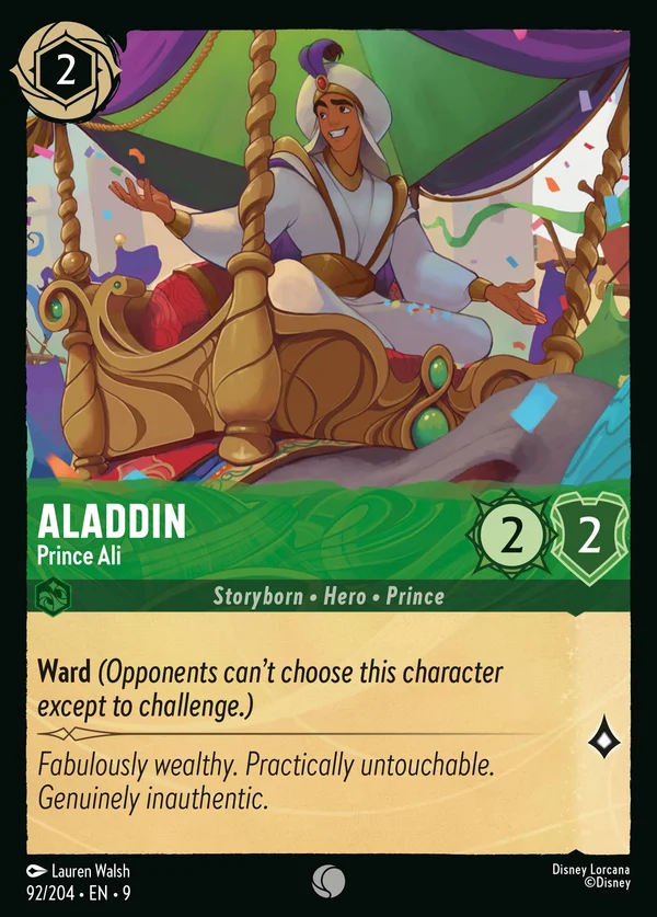 Aladdin - Prince Ali — Disney Lorcana Character card from Fabled