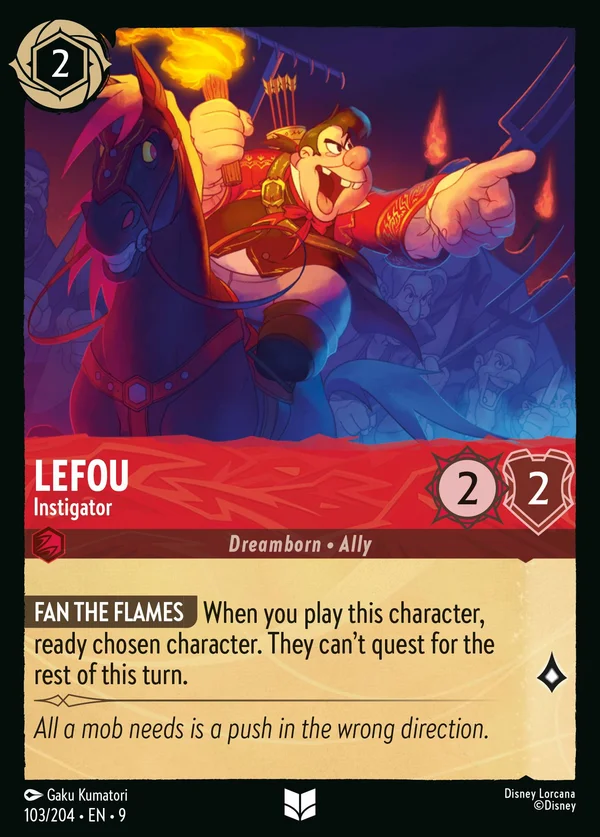 LeFou - Instigator — Disney Lorcana Character card from Fabled