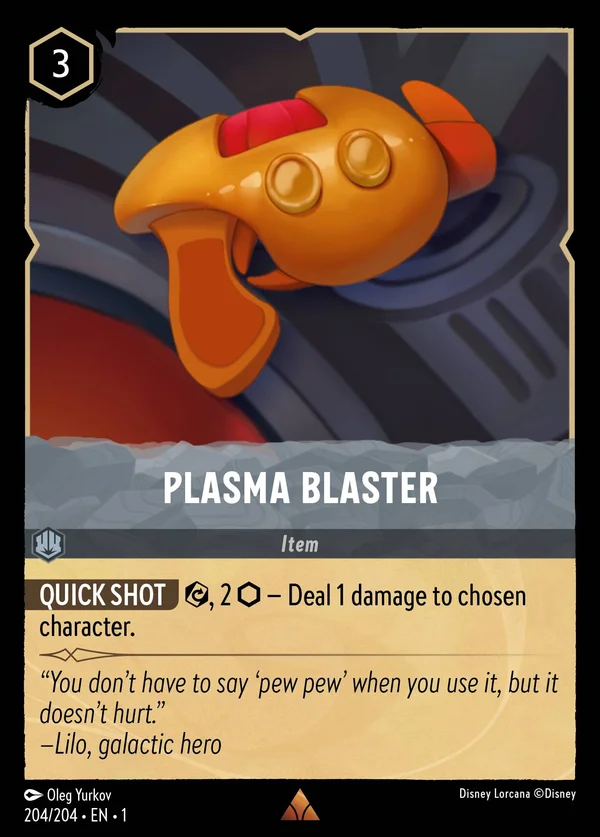 Plasma Blaster — Disney Lorcana Item card from The First Chapter