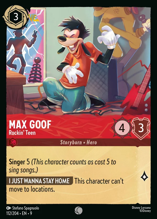 Max Goof - Rockin' Teen — Disney Lorcana Character card from Fabled