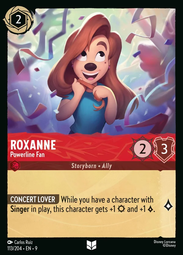Roxanne - Powerline Fan — Disney Lorcana Character card from Fabled