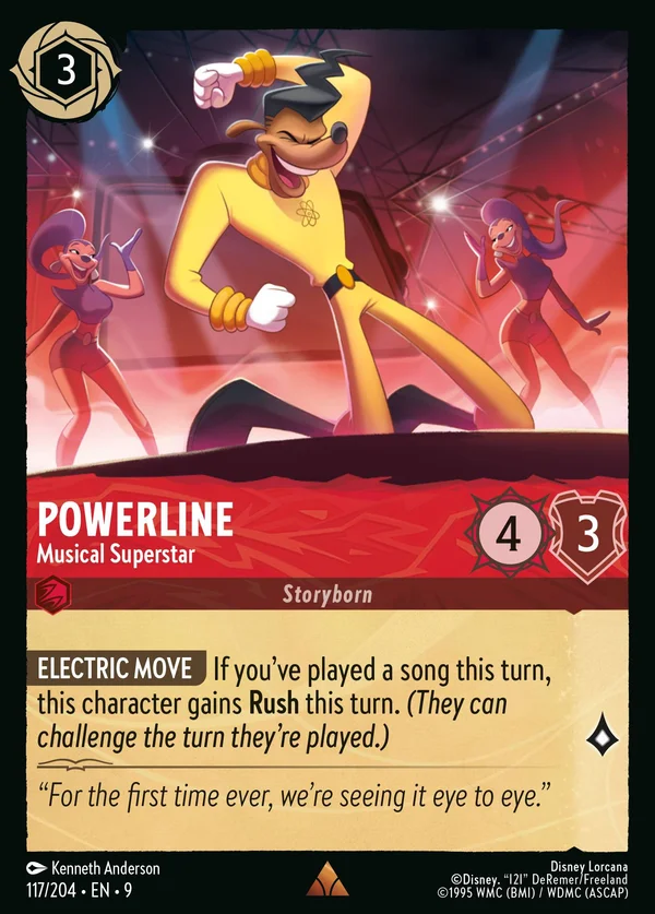 Powerline - Musical Superstar — Disney Lorcana Character card from Fabled