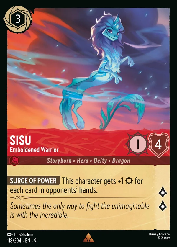 Sisu - Emboldened Warrior — Disney Lorcana Character card from Fabled
