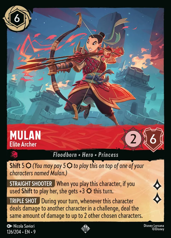 Mulan - Elite Archer — Disney Lorcana Character card from Fabled