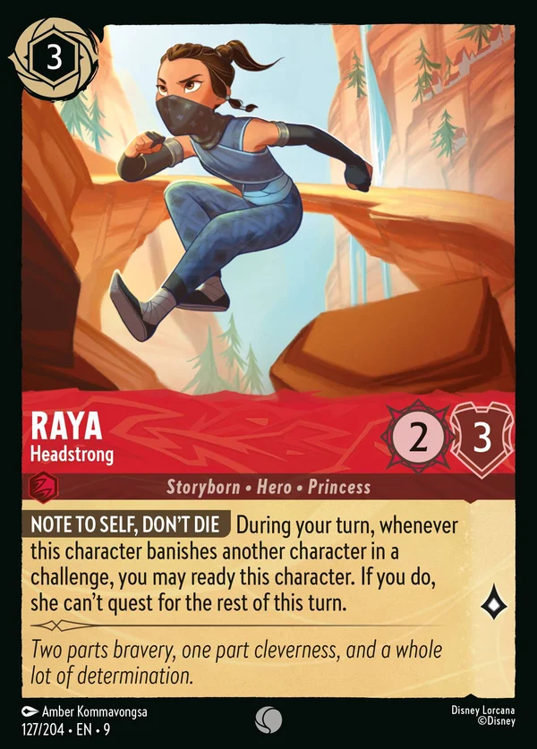 Raya - Headstrong — Disney Lorcana Character card from Fabled