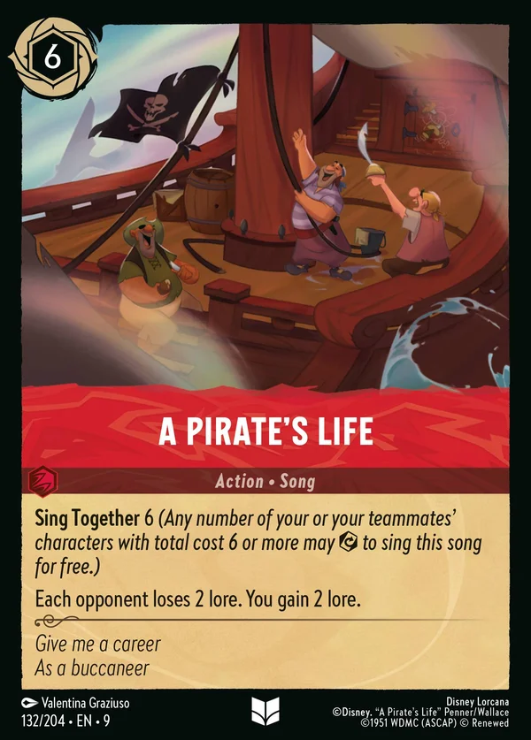 A Pirate's Life — Disney Lorcana Action card from Fabled