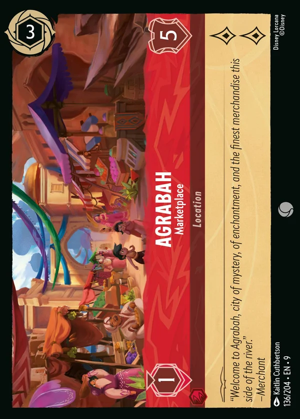 Agrabah - Marketplace — Disney Lorcana Location card from Fabled