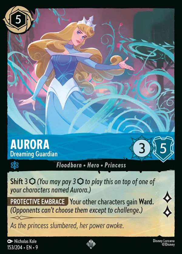 Aurora - Dreaming Guardian — Disney Lorcana Character card from Fabled