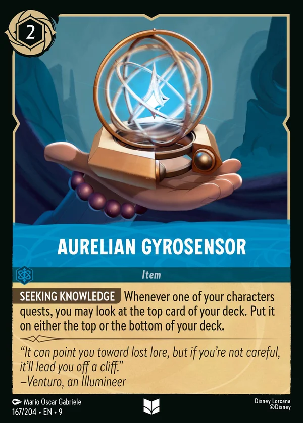 Aurelian Gyrosensor — Disney Lorcana Item card from Fabled