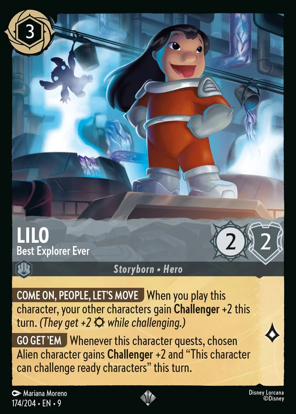 Lilo - Best Explorer Ever — Disney Lorcana Character card from Fabled