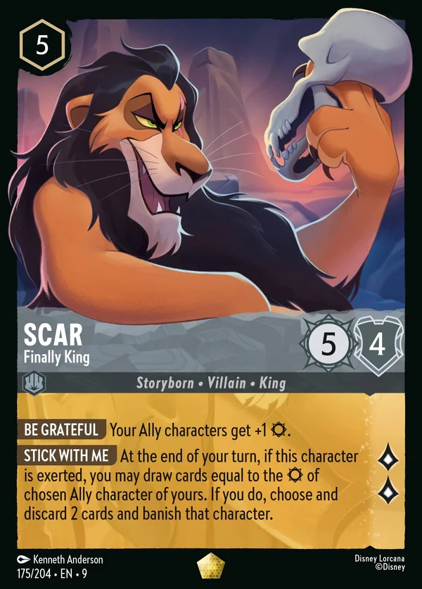 Scar - Finally King — Disney Lorcana Character card from Fabled
