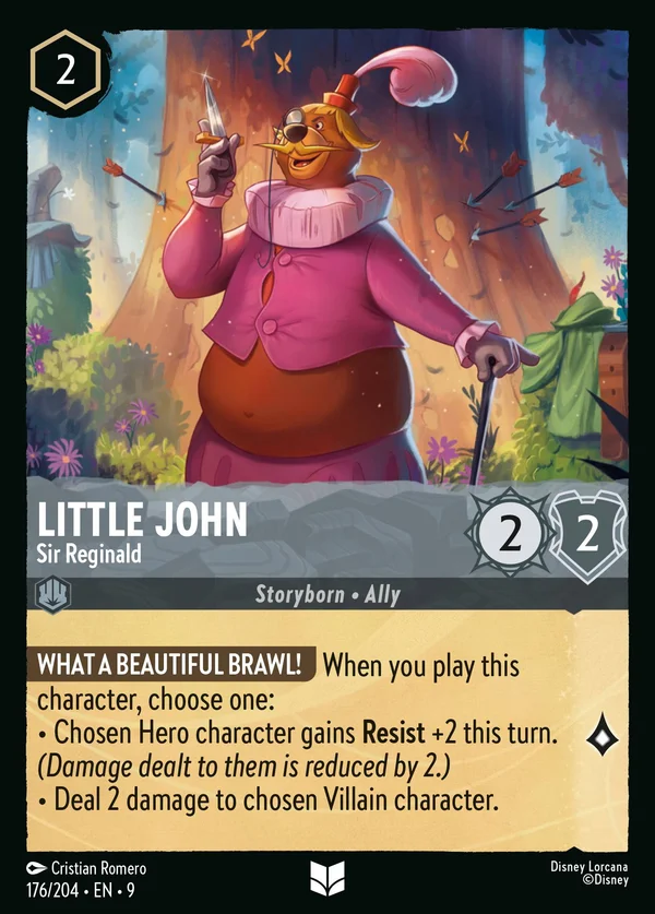 Little John - Sir Reginald — Disney Lorcana Character card from Fabled