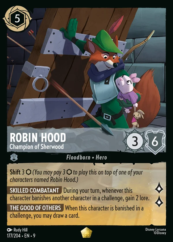 Robin Hood - Champion of Sherwood — Disney Lorcana Character card from Fabled