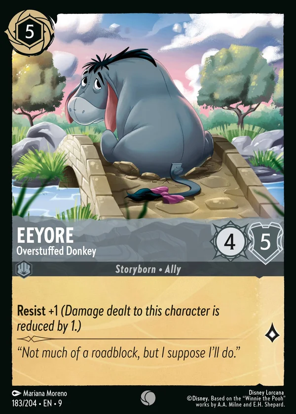 Eeyore - Overstuffed Donkey — Disney Lorcana Character card from Fabled