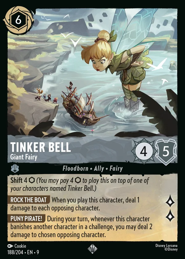 Tinker Bell - Giant Fairy — Disney Lorcana Character card from Fabled