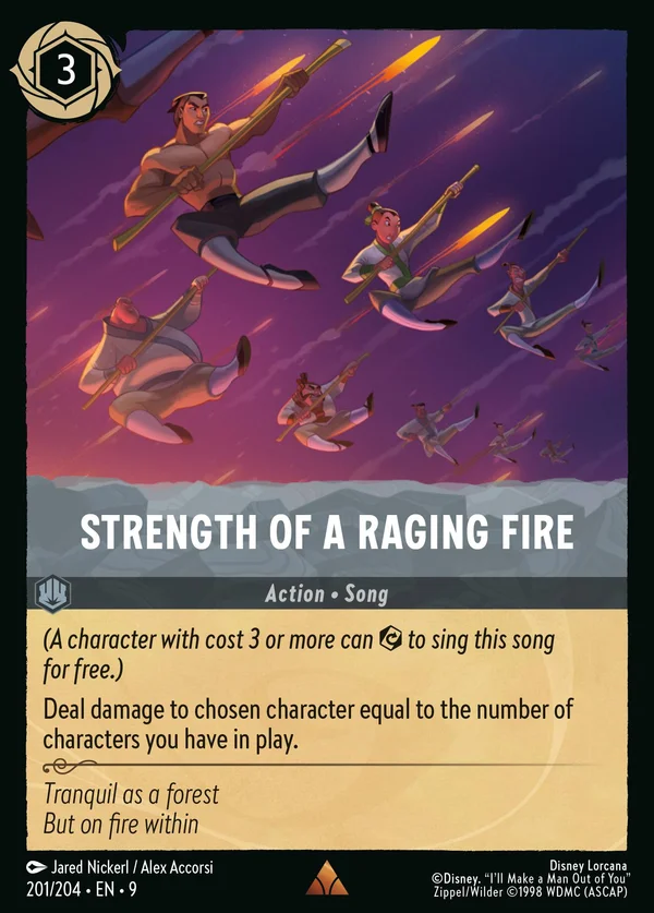 Strength of a Raging Fire — Disney Lorcana Action card from Fabled