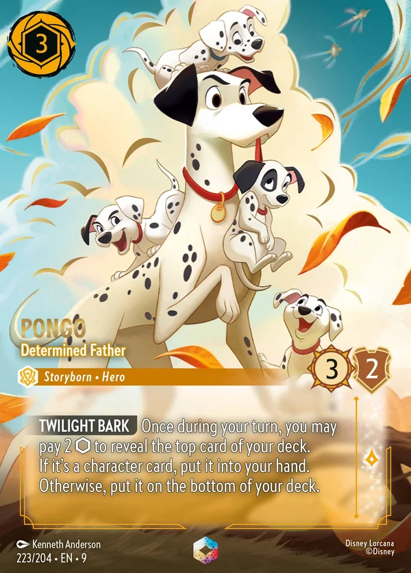Pongo - Determined Father — Disney Lorcana Character card from Fabled