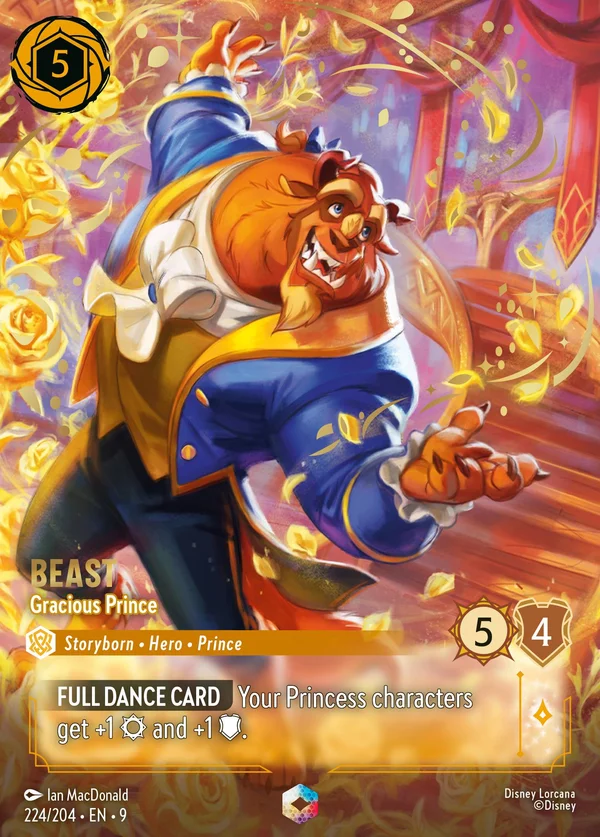 Beast - Gracious Prince — Disney Lorcana Character card from Fabled
