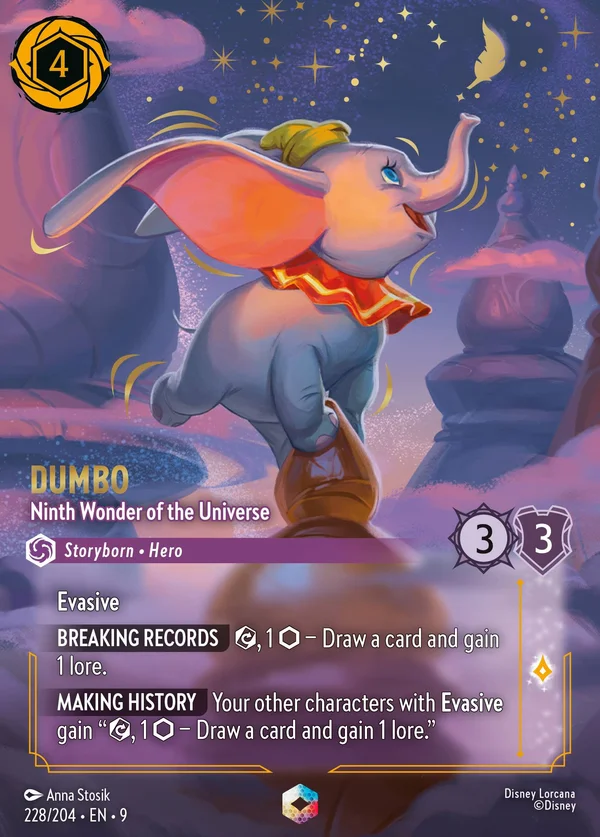 Dumbo - Ninth Wonder of the Universe — Disney Lorcana Character card from Fabled