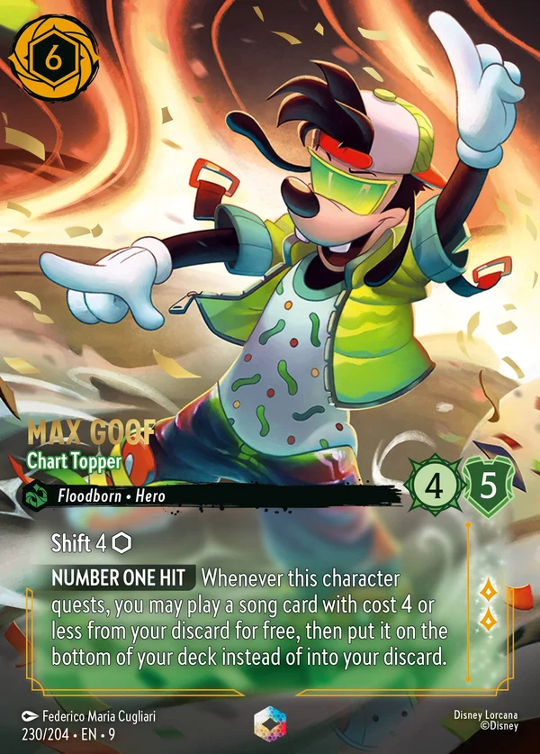 Max Goof - Chart Topper — Disney Lorcana Character card from Fabled