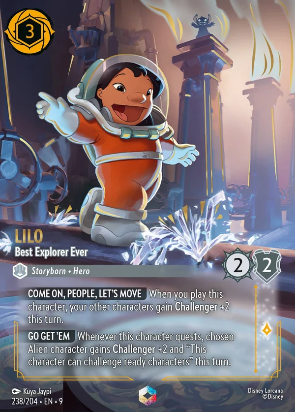 Lilo - Best Explorer Ever — Disney Lorcana Character card from Fabled