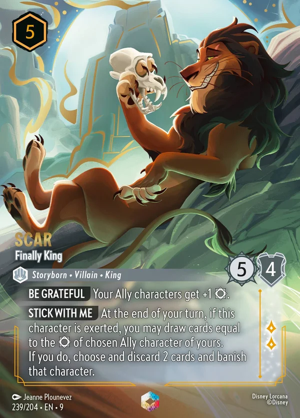 Scar - Finally King — Disney Lorcana Character card from Fabled