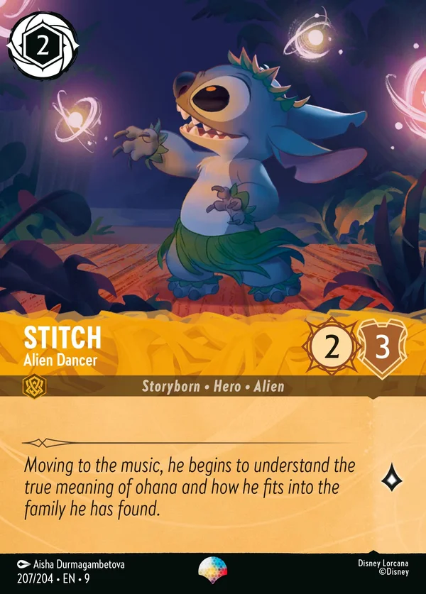 Stitch - Alien Dancer — Disney Lorcana Character card from Fabled