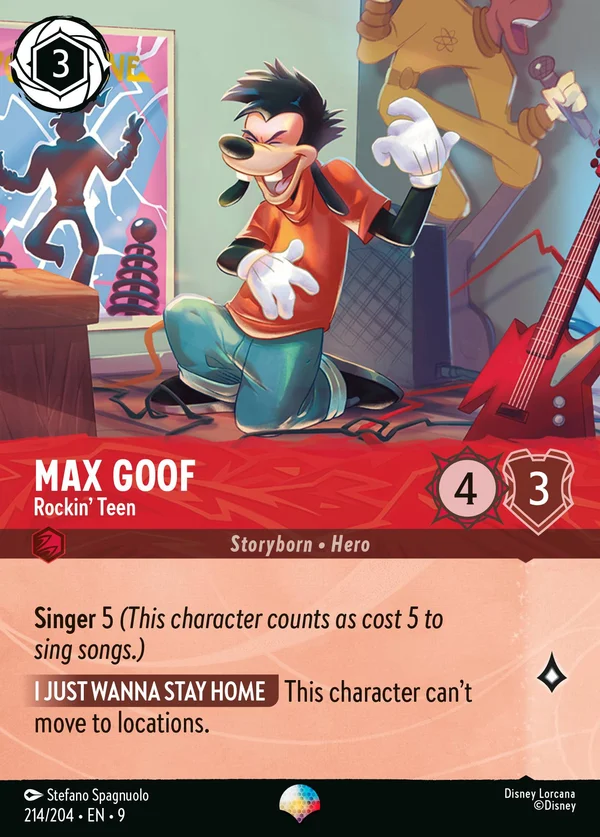 Max Goof - Rockin' Teen — Disney Lorcana Character card from Fabled