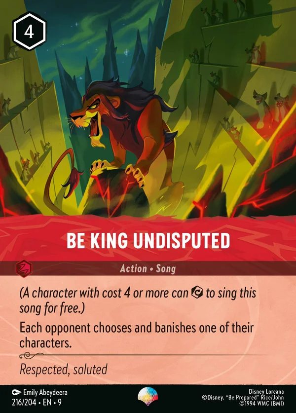 Be King Undisputed — Disney Lorcana Action card from Fabled