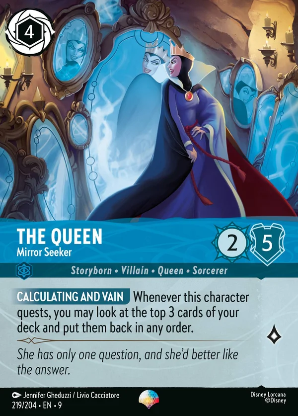 The Queen - Mirror Seeker — Disney Lorcana Character card from Fabled
