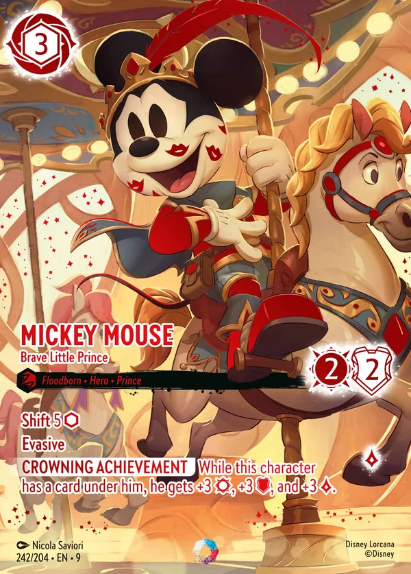 Mickey Mouse - Brave Little Prince — Disney Lorcana Character card from Fabled