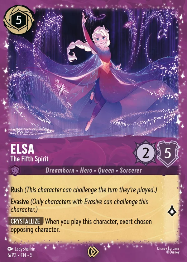 Elsa - The Fifth Spirit — Disney Lorcana Character card from Shimmering Skies