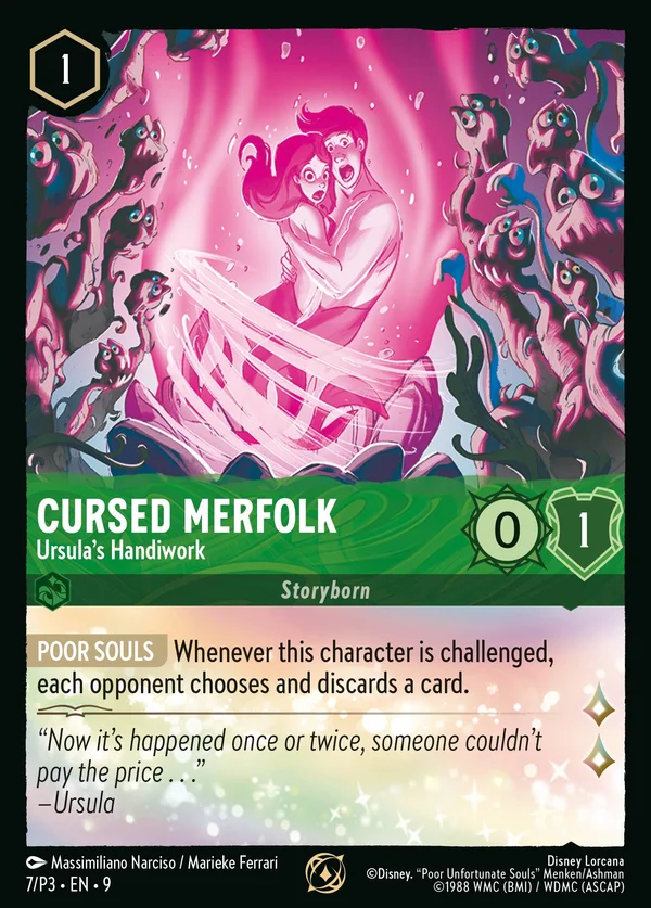 Cursed Merfolk - Ursula's Handiwork — Disney Lorcana Character card from Fabled