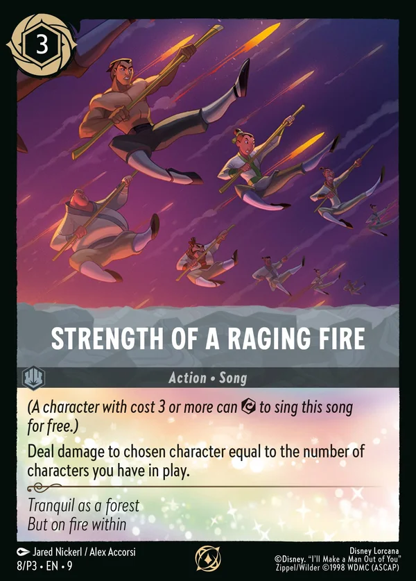 Strength of a Raging Fire — Disney Lorcana Action card from Fabled