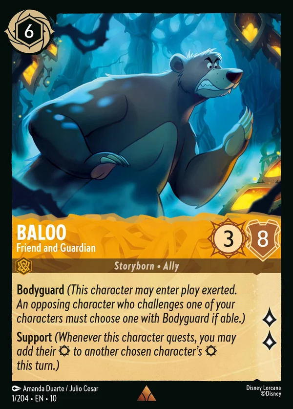 Baloo - Friend and Guardian — Disney Lorcana Character card from Whispers in the Well