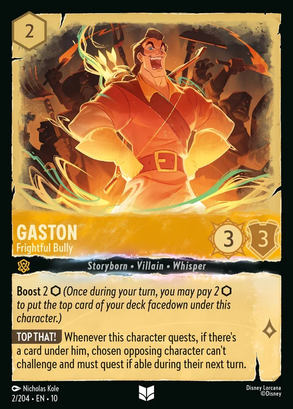 Gaston - Frightful Bully — Disney Lorcana Character card from Whispers in the Well