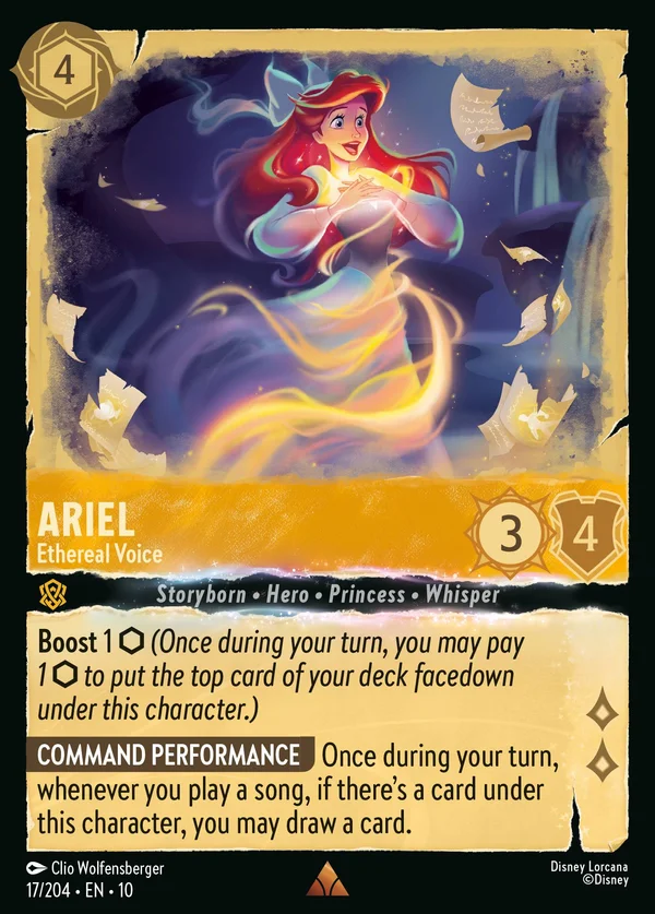 Ariel - Ethereal Voice — Disney Lorcana Character card from Whispers in the Well